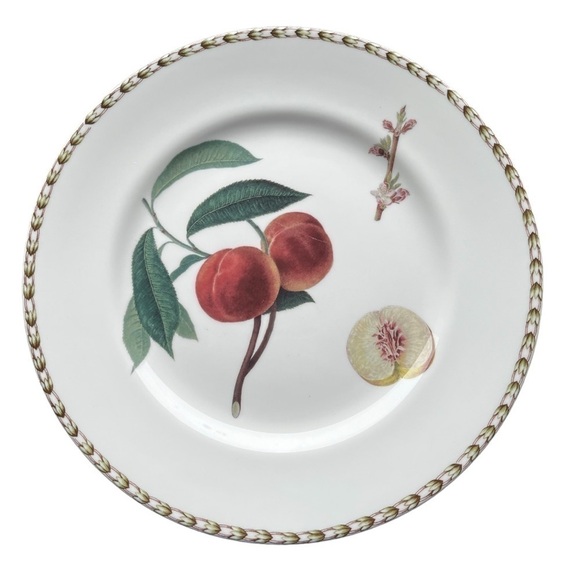 Queens Royal Horticultural Society Dinner Plate Hookers Fruit - Peaches - Picture 1 of 4